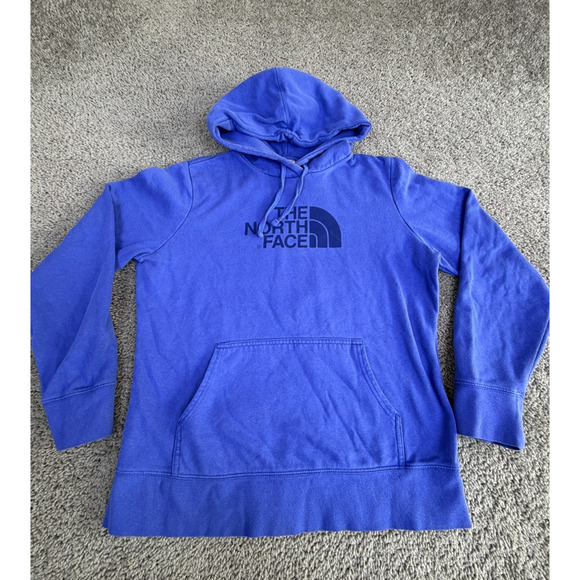 The North Face Tops - The North Face Blue Pullover Hoodie with Logo